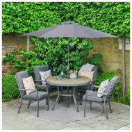 Monza 4 Seat Dining Set with 2.5m Parasol