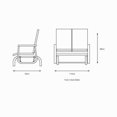 Turin Cushioned Glider - Image 3
