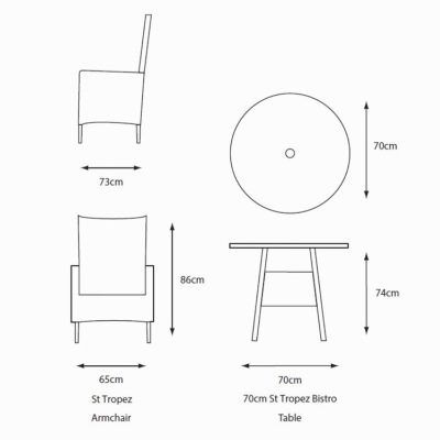 St Tropez Stone 2 Seat Set - Image 4