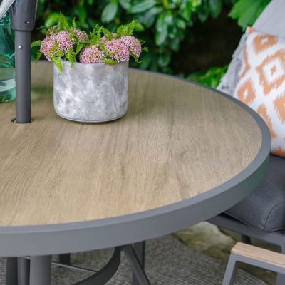 Monza 4 Seat Dining Set with 2.5m Parasol - Image 2