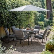 Monza 6 Seat Dining Set with 3m Parasol