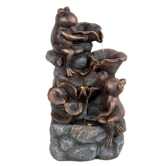 Bronzed Frogs Water Feature