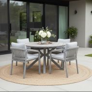 Edison 4 Seat Round Dining Set