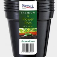 Flower Pot x 5- Black